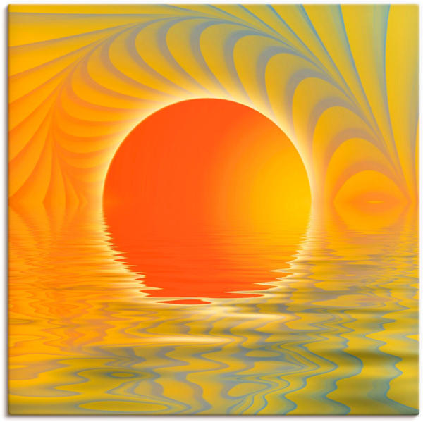 Art-Land Abstrakter Sonnenuntergang 70x70cm