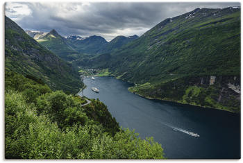 Art-Land Blick auf den Geirangerfjord in Norwegen 90x60cm