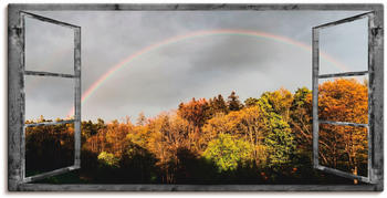 Art-Land Fensterblick Regenbogen 100x50cm