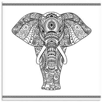 Art-Land Elefant in Mandala 70x70cm