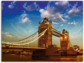Art-Land Schöne Sonnenuntergang-Farben über der berühmten Tower Bridge in London 80x60cm