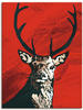 Artland Wandbild »Hirsch«, Wildtiere, (1 St.), als Leinwandbild, Poster in