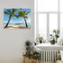 Art-Land Urlaub am Palmenstrand in der Karibik mit Hängematte 80x60cm