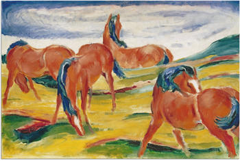 Art-Land Weidende Pferde III. 1910 90x60cm