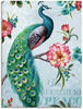 Artland Wandbild »Blau gepfederter Pfau«, Vögel, (1 St.), als Leinwandbild,