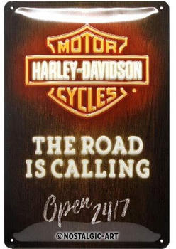 Nostalgic Art Harley-Davidson Road Is Calling 20x30cm