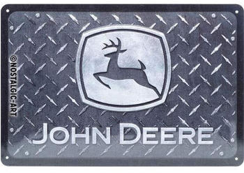 Nostalgic Art John Deere Diamond Plate Black 30x20cm
