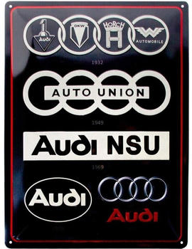 Nostalgic Art Audi Logo Evolution 30x40cm