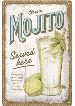 Nostalgic Art Open Bar Mojito Served Here 20x30cm