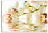 Art-Land Weiße Orchidee mit Wasserreflektion 100x70cm