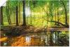 Artland Wandbild »Wald mit Bach«, Wald, (1 St.), als Alubild, Outdoorbild,