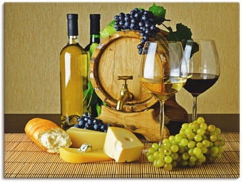 Art-Land Käse, Wein und Trauben 80x60cm