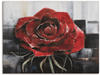 Artland Wandbild »Blühende rote Rose«, Blumen, (1 St.), als Leinwandbild,...