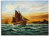 Artland Wandbild »Segelschiff auf See - maritime Malerei«, Boote & Schiffe, (1
