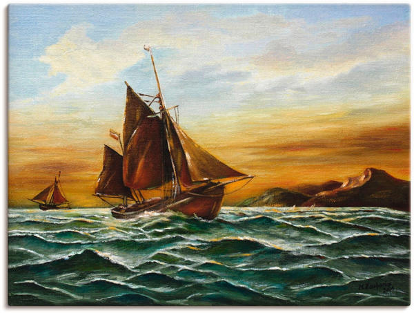 Art-Land Segelschiff auf See maritime Malerei 80x60cm