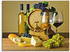 Art-Land Käse, Wein und Trauben 40x30cm