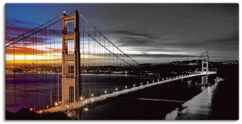 Art-Land The Golden Gate Bridge am frühen Morgen schwarz/weiss und farbig 60x30cm