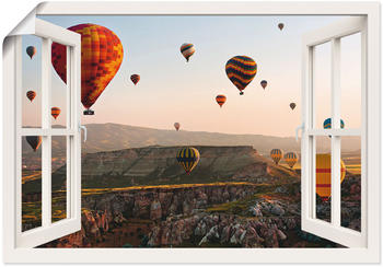 Art-Land Fensterblick Die großartige Touristenattraktion von Kappadokien Ballonfahrt 100x70cm