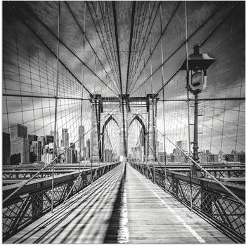 Art-Land NEW YORK CITY Brooklyn Bridge Monochrom 40x40cm