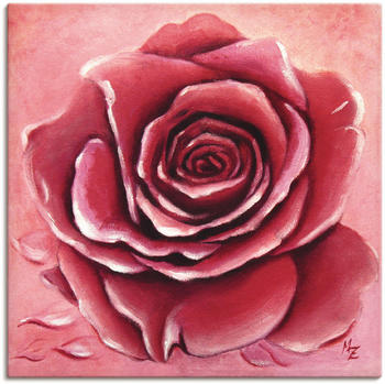 Art-Land Rote Rose handgemalt 50x50cm