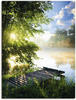 Artland Wandbild »Angelsteg am Morgen«, Gewässer, (1 St.), als Alubild,
