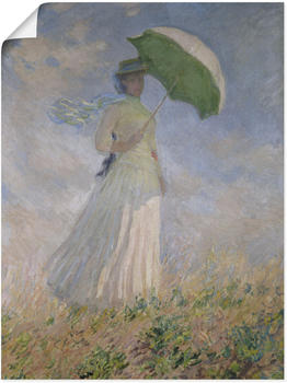 Art-Land Frau mit Sonnenschirm, nach rechts gewendet (Susanne Hoschedé) 1886 60x80cm