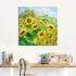 Art-Land Sommerwiese mit Sonnenblumen 70x70cm