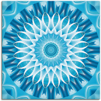 Art-Land Mandala blau Blüte 70x70cm