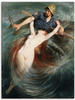 Artland Wandbild »Ein Fischer in den Fängen einer Sirene.«, klassische...