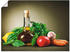 Art-Land Gesundes Gemüse und Olivenöl Zitrone Tomate Möhre Knoblauch Basilikum Gewürze 80x60cm