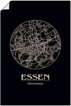 Art-Land Retro Karte Essen Deutschland Kreis 40x60cm