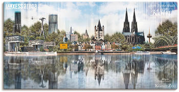 Art-Land Köln Skyline Abstrakte Collage 20 100x50cm