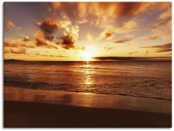 Art-Land Schöner tropischer Sonnenuntergang am Strand 80x60cm