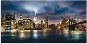 Art-Land New York City schöner Sonnenaufgang über Manhattan mit Manhattan und Brooklyn Bridge USA 100x50cm