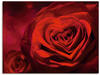 Artland Wandbild »Valentinseinladung mit Herzen und Rosen«, Blumen, (1 St.),...