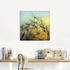 Art-Land Goldener Sonnenuntergang und Pusteblumen, meditativer Zen-Hintergrund 50x50cm