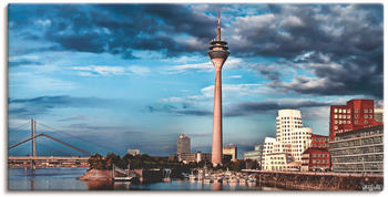 Art-Land Düsseldorf Skyline Abstrakte Collage 150x75cm