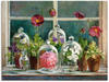Artland Leinwandbild »Lila Mohnsammlung am Fenster«, Arrangements, (1 St.),...
