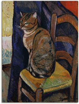 Art-Land Skizze einer auf einem Stuhl sitzenden Katze 60x80cm