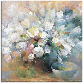Art-Land Strahlend weiße Tulpen I 30x30cm
