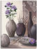 Art-Land Violette Rosen und braune Vasen 45x60cm