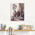 Art-Land Violette Rosen und braune Vasen 45x60cm