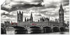 Art-Land London Westminster Bridge & Red Buses 100x50cm