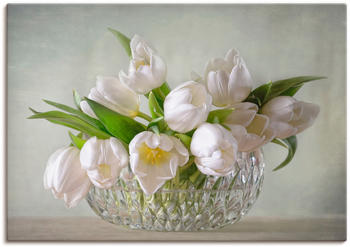 Art-Land Weiße Tulpen 90x60cm
