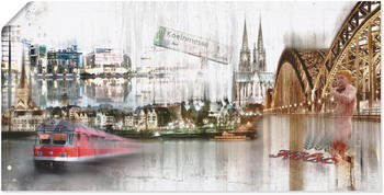 Art-Land Köln Skyline Abstrakte Collage 100x50cm