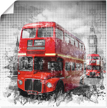 Art-Land Graphic Art LONDON WESTMINISTER Rote Busse 70x70cm