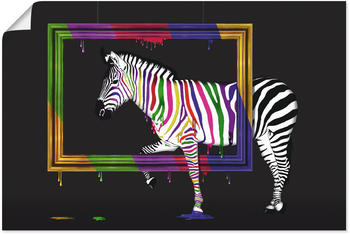 Art-Land Das Regenbogen Zebra 90x60cm
