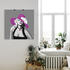 Art-Land Marilyn in Pop Art in Schwarz Weiß mit Pink 70x70cm