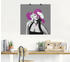 Art-Land Marilyn in Pop Art in Schwarz Weiß mit Pink 70x70cm