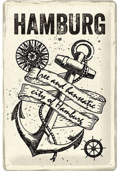 Nostalgic Art Hamburg Anchor/ Anker 20x30cm
